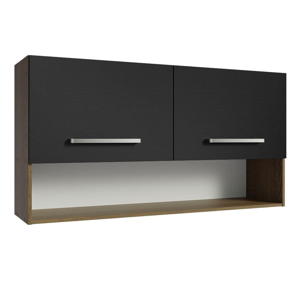 Armário Aéreo Cozinha 105cm 2 Portas 1 Nicho Emilly Madesa