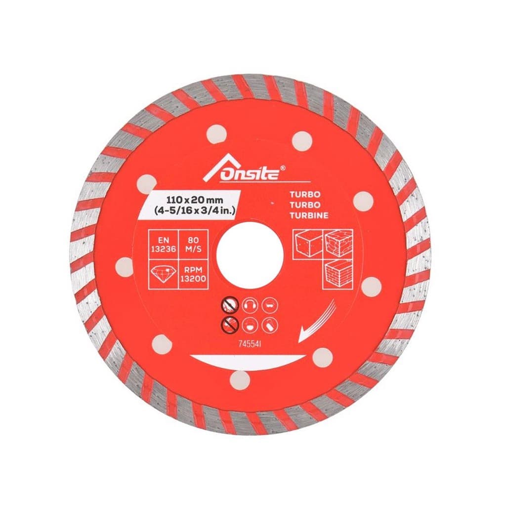 Disco Diamantado Turbo 110mm x 5/16'' x 22.23mm / 20mm (745541) - Onsite