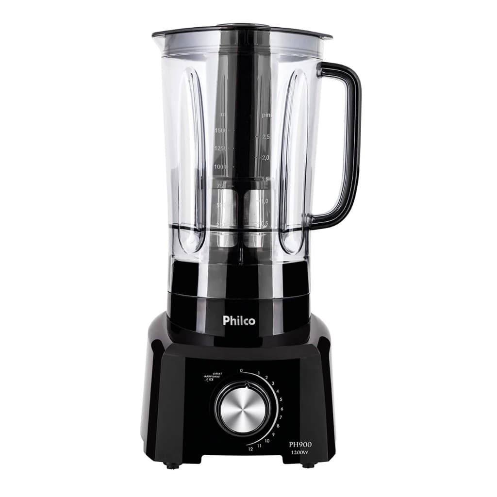 Liquidificador Philco PH900 1200W 3L 12 Velocidades Pulsar Preto 127V