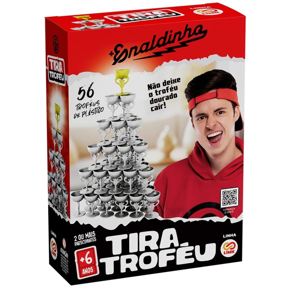 JOGO TIRA TROFÉU ENALDINHO GROW EQUILÍBRIO DOURADO SEM DERRUBAR YOUTUBER PIRÂMIDE TRIÂNGULAR TAÇA