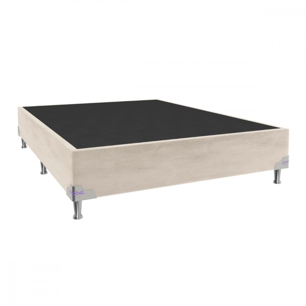 Base para Cama Box Casal 138x188x28 Sued Bege Portobel
