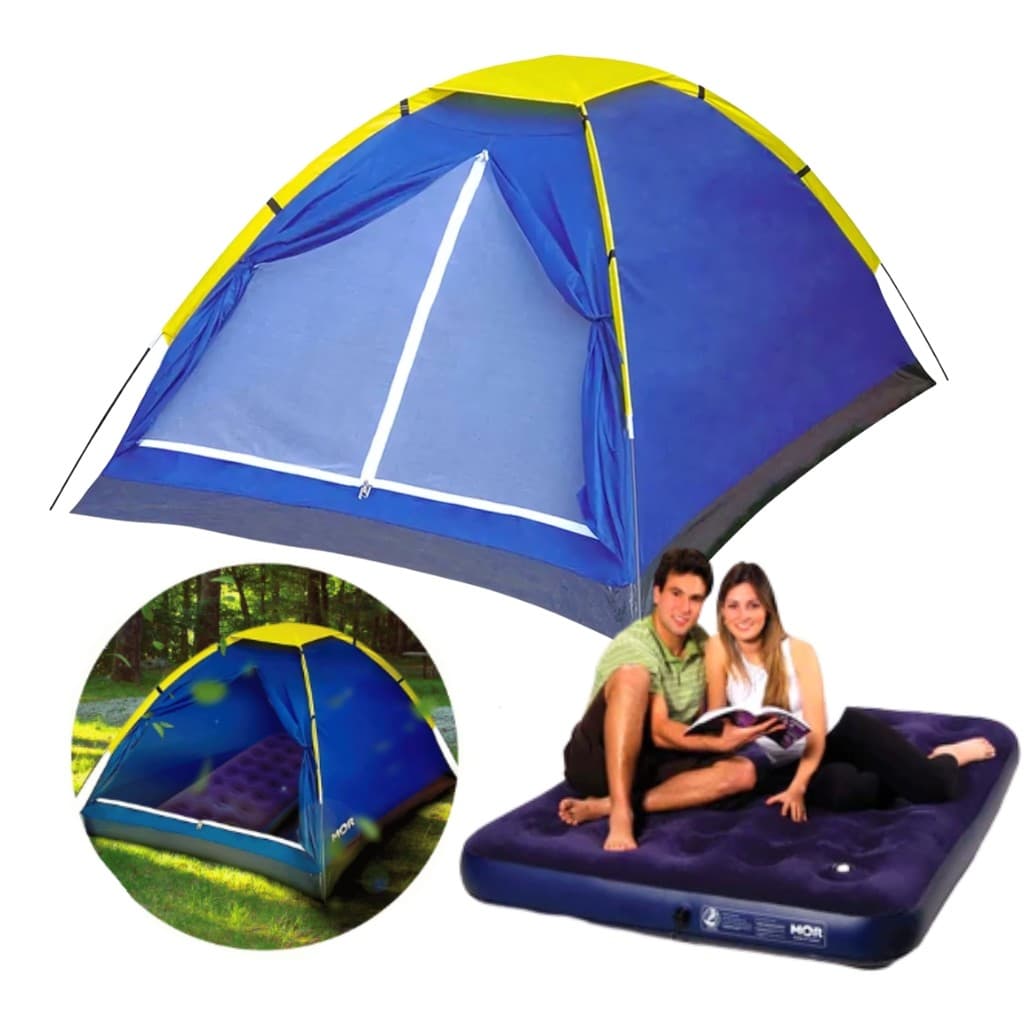 Barraca Camping Mor Iglu 2 Pessoas + Colchão Casal Inflável