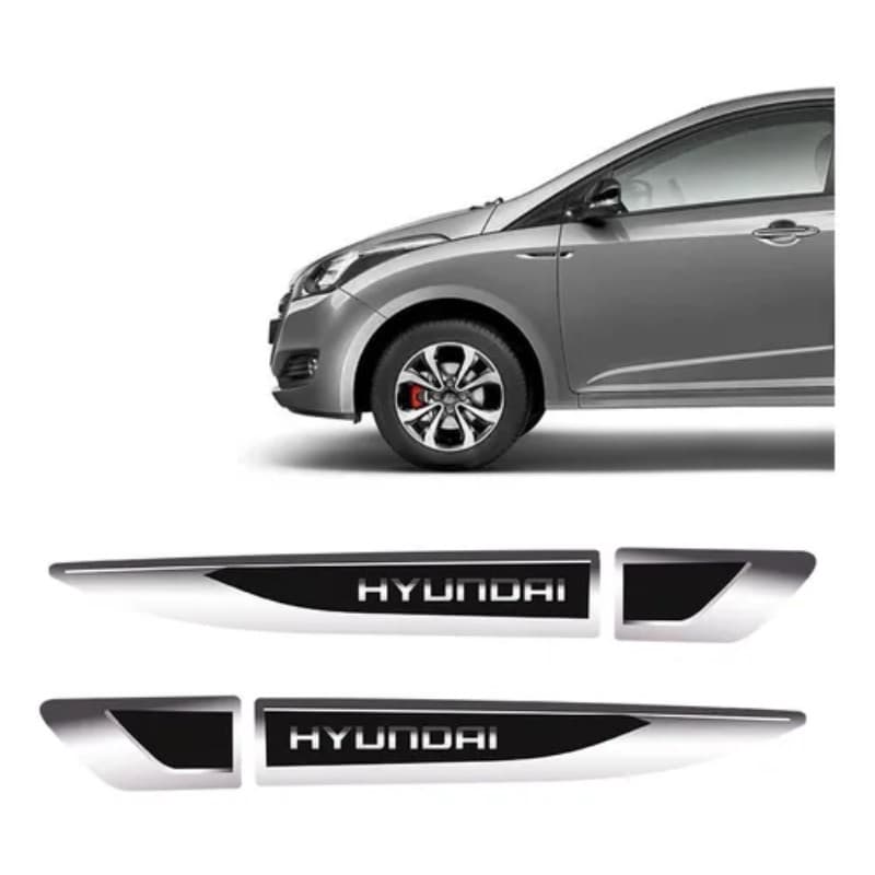 Aplique Lateral Hyundai Hb20 I30 Creta Adesivo Resinado Par