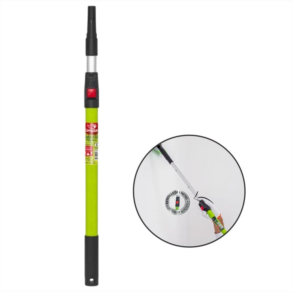 Extensor Telescópico Para Pintura Ajustável Com um Click 1Mt  e 2,5Mt Condor