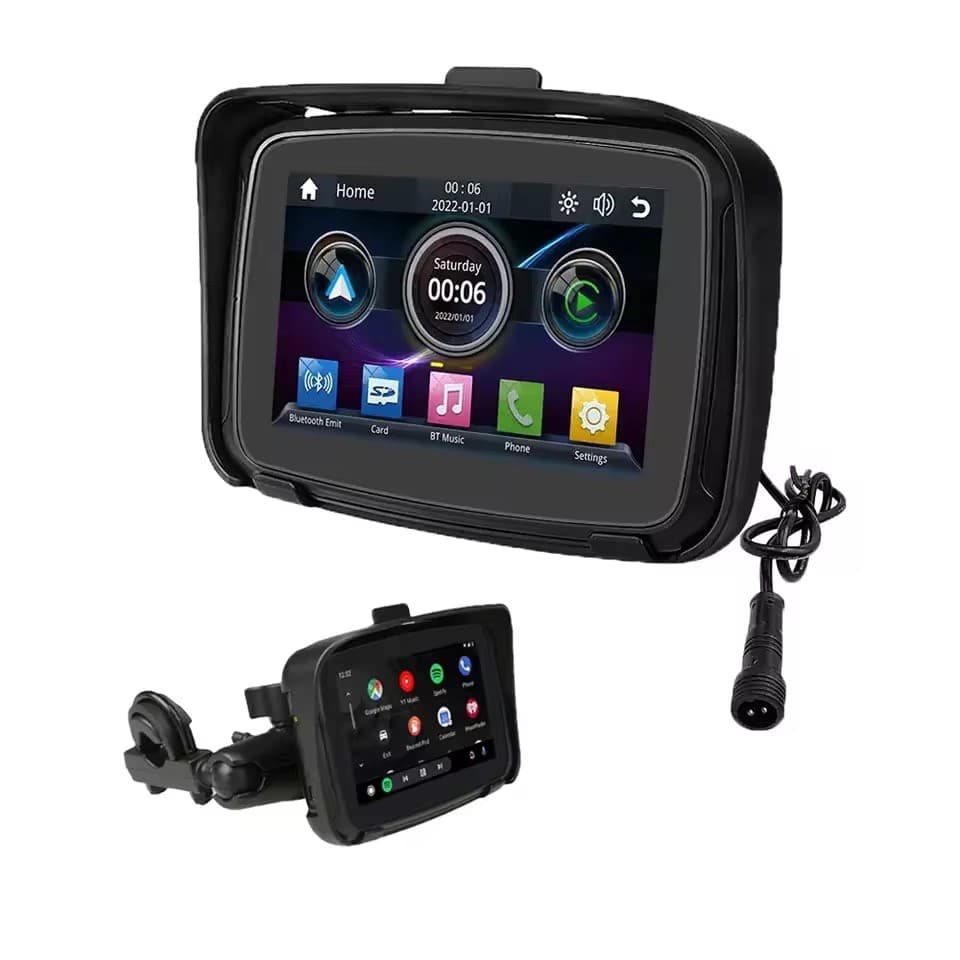Central Multimídia para Moto CarPlay Touch Wi-Fi 1080p USB Android Auto IP67 Knup KP-RA931