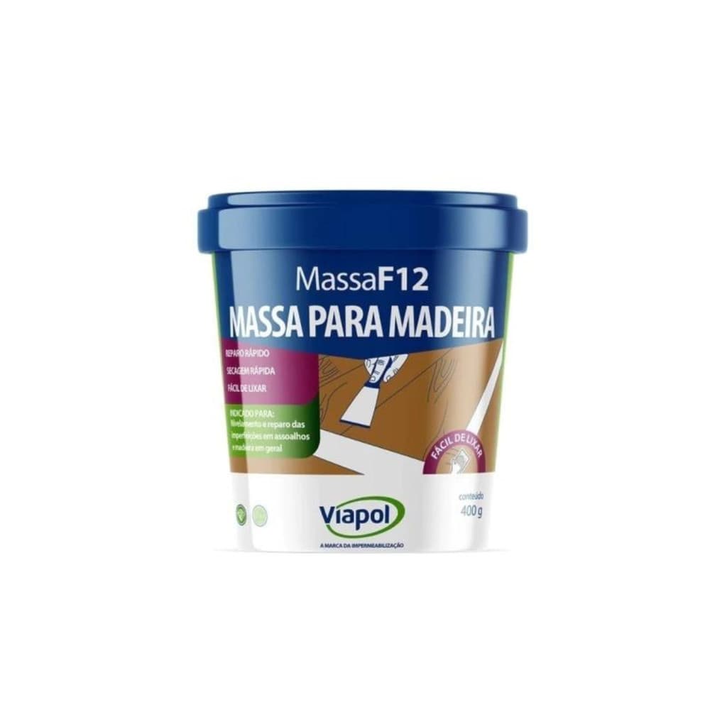 Massa Calafetar F12 Para Madeira 400G Viapol