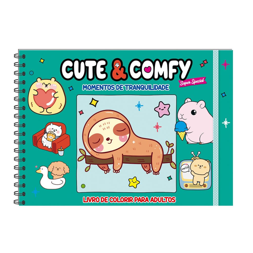 Cute & Comfy Super Special 16 - Livro de Colorir Adulto - Momentos de Tranquilidade - Espiral