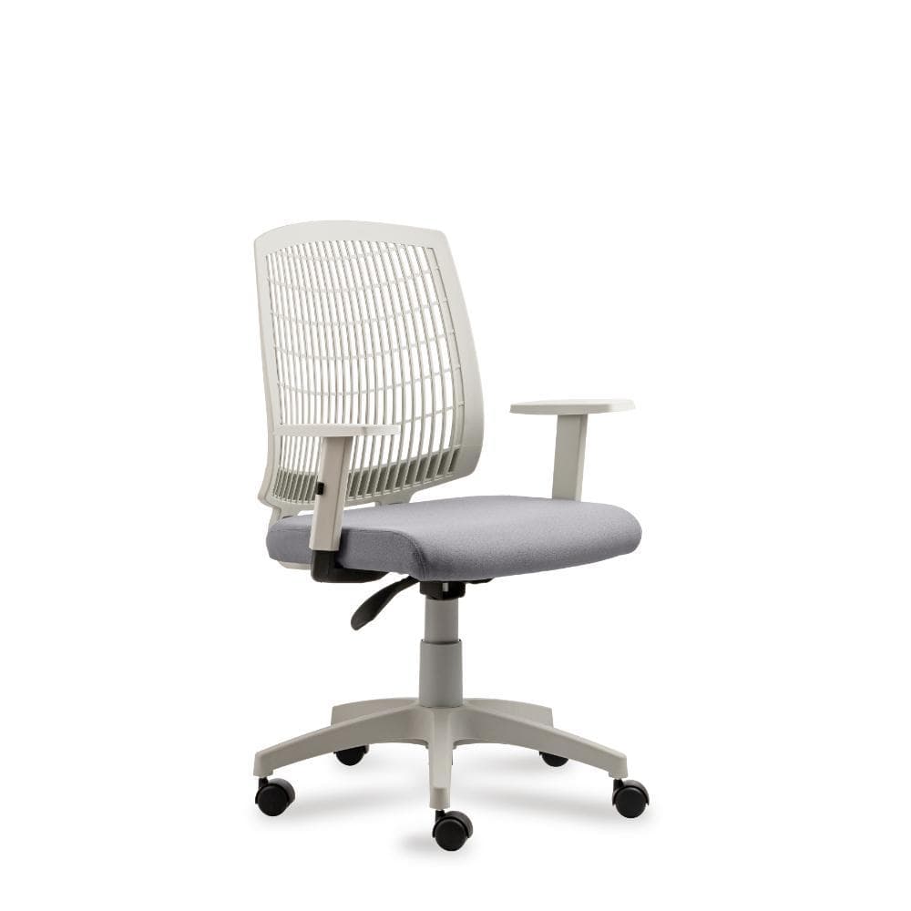 Cadeira Giratória de Escritório e Home Office Ergonômica Linha Unik cor Cinza Claro - Roal