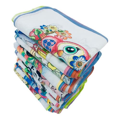 Pano De Prato Vies Estampado Premium Grande Kit Com 10 Peças