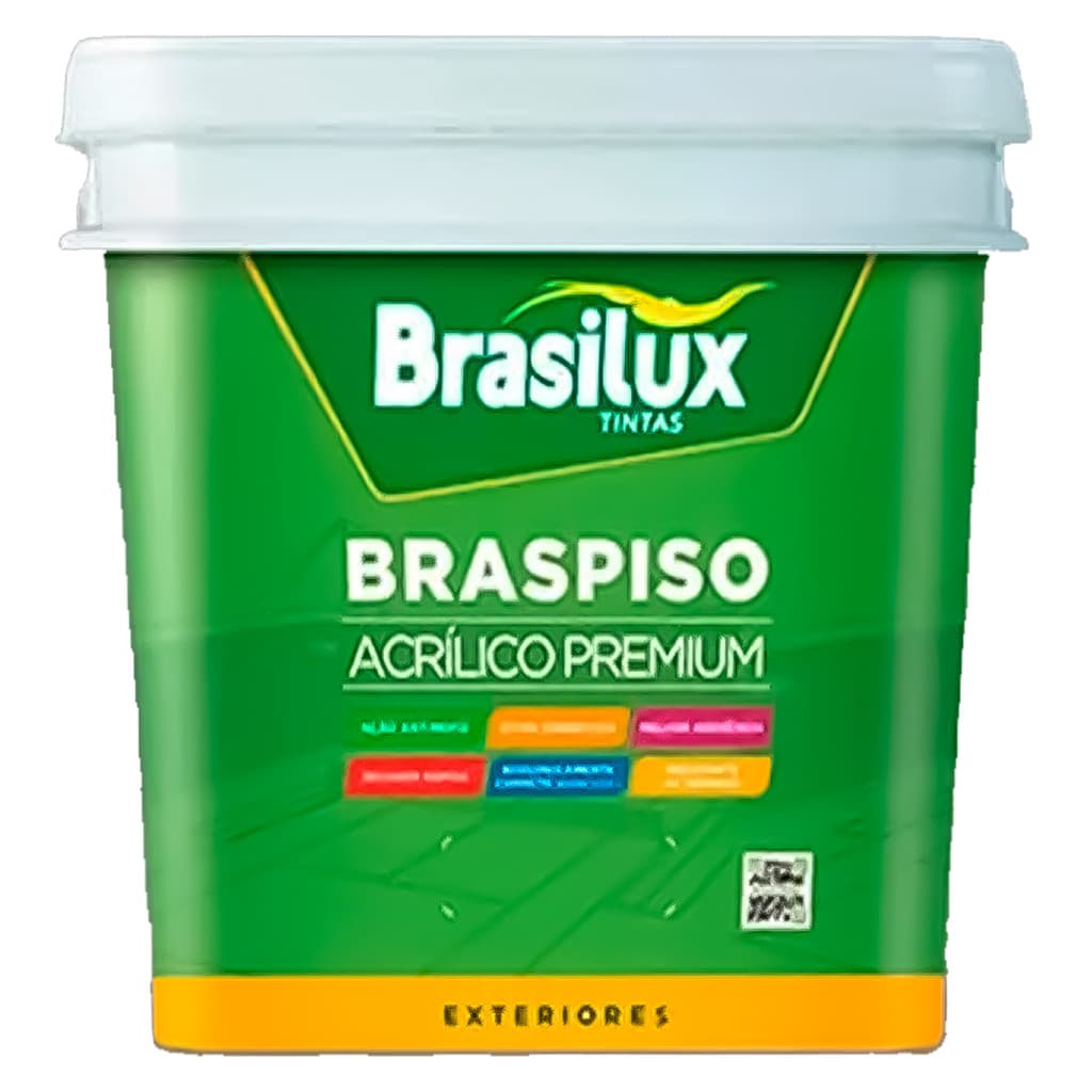 Tinta Acrílica BRASPISO Cinza Médio Ou Escuro Acetinado 18 Litros AC 470605457 BRASILUX Profissional