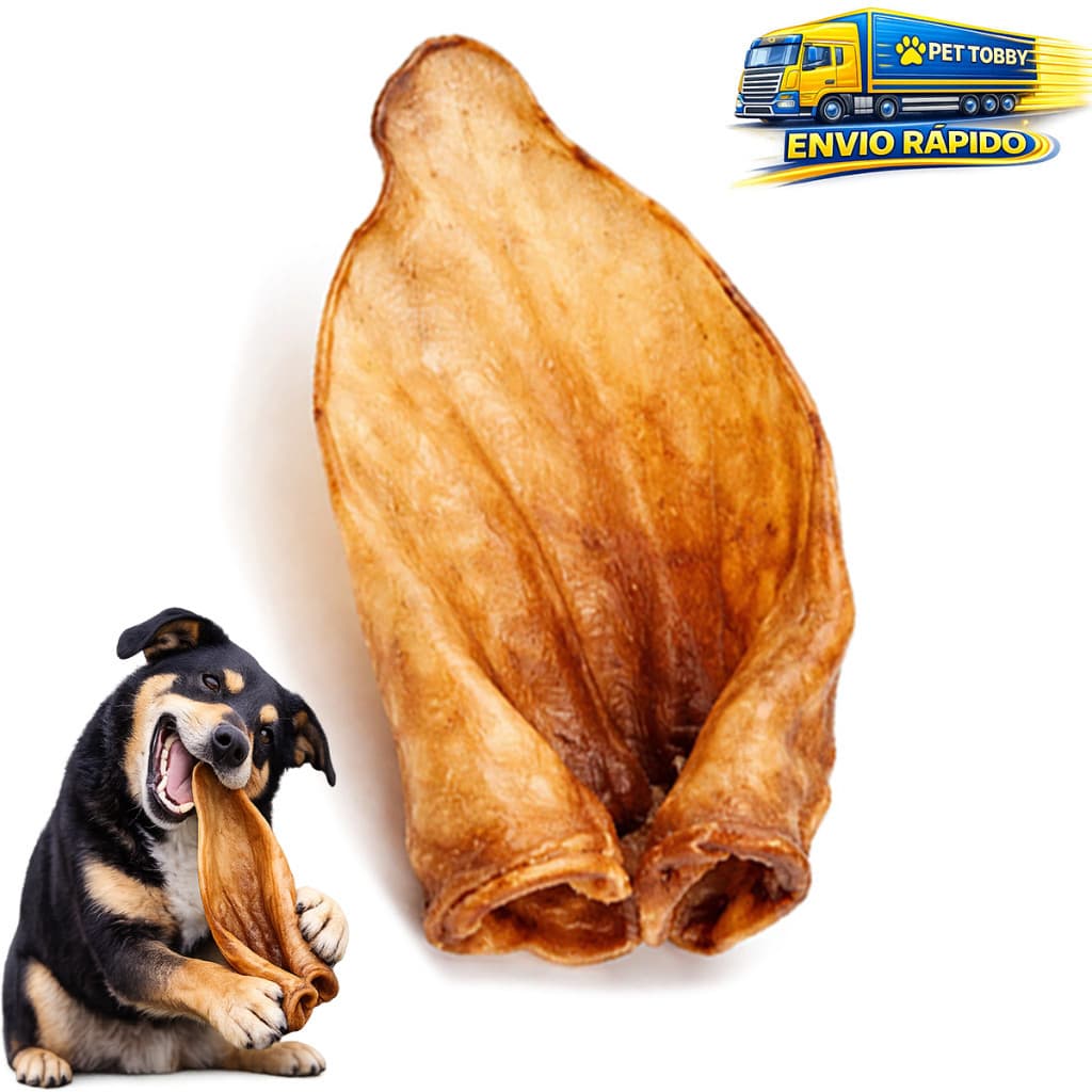 Orelha Bovina 100% Natural Comestivel Para Cachorros Petisco