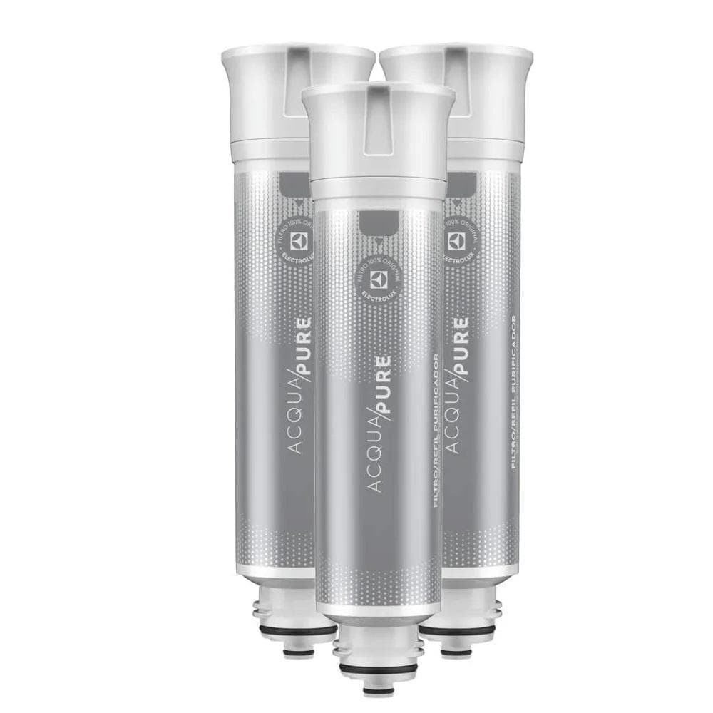 Kit 3 Filtros/Refis Originais de Água Acqua Pure para Purificador Electrolux PE12A/PE12B/PE12G/PE12V/PE12P