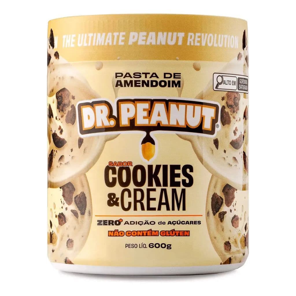 Pasta De Amendoim 600g Cookies & Cream Dr. Peanut
