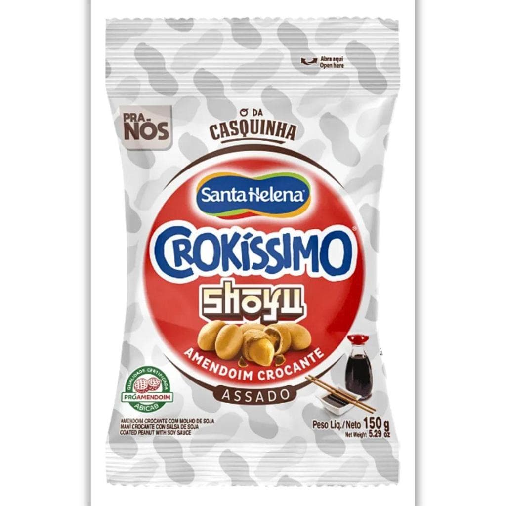 Amendoim 150g  Sabor Shoyu Crokissimo Santa Helena