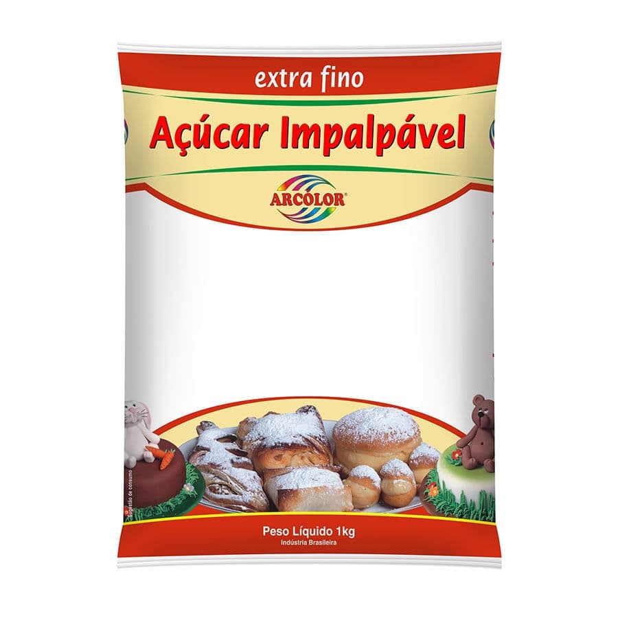 Açúcar Impalpável Extra Fino Para Confeitaria 1kg Arcolor