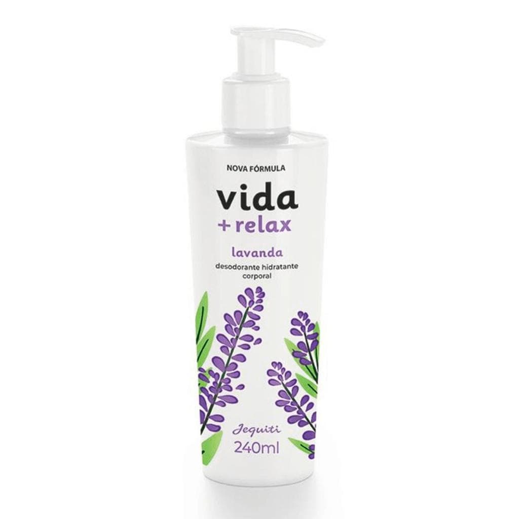 Desodorante Creme Hidratante Corporal Vida + Relax Lavanda 240ml - Jequiti