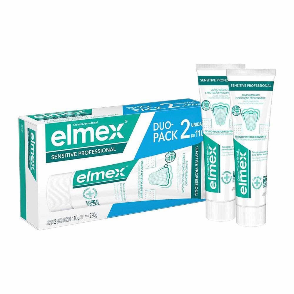 Kit Creme Dental Sensibilidade Elmex Sensitive Professional Duo-pack 2 Unidades 110g