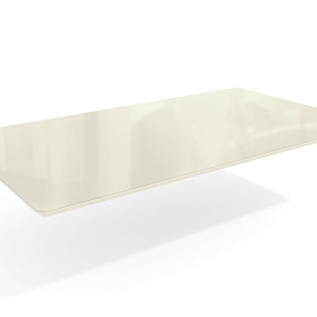 Tampo de Vidro e MDF para Mesa de Jantar Retangular Off White 160x90cm Linha TA26-OWV8 Branco/Withe Off White