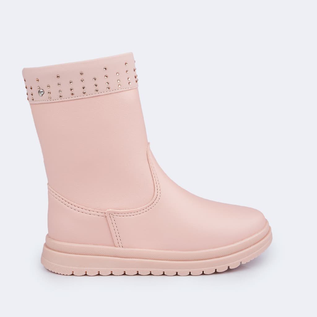 Bota Infantil Menina Cano Médio Anatômica com Strass Pampili