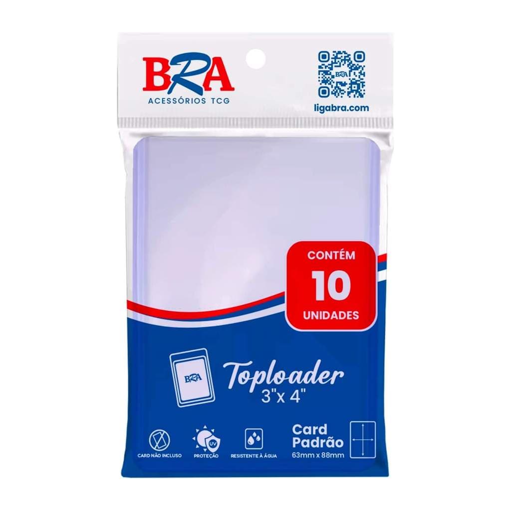 Toploader com 10 Unidades BRA para cartas - BC-4000_CX Transparente Bra Cards Pokemon Magic Lorcana