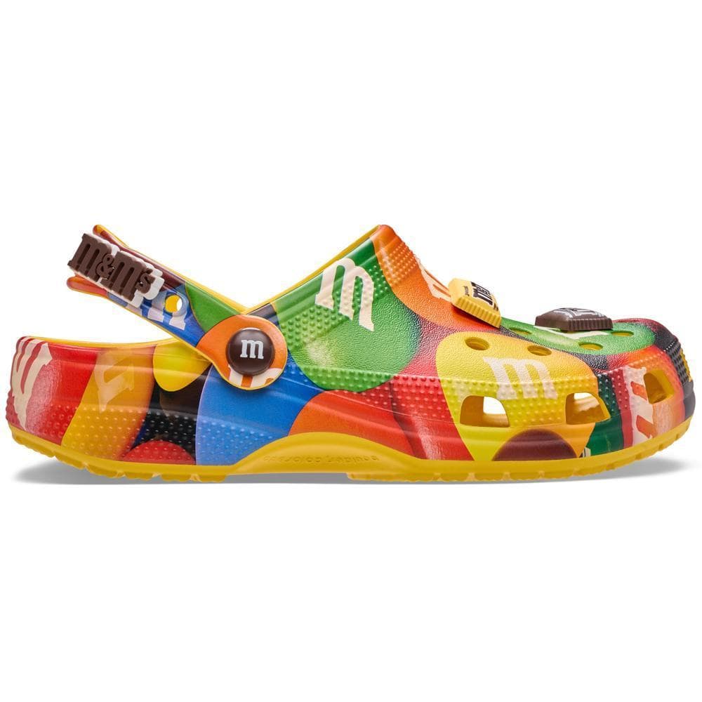 Sandália crocs m&ms classic clog sunflower/multi