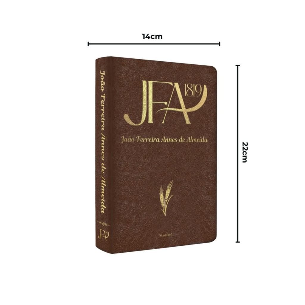 Bíblia Sagrada João Ferreira de Almeida | JFA 1819 | Standard | Letra Grande | Capa Luxo Marrom