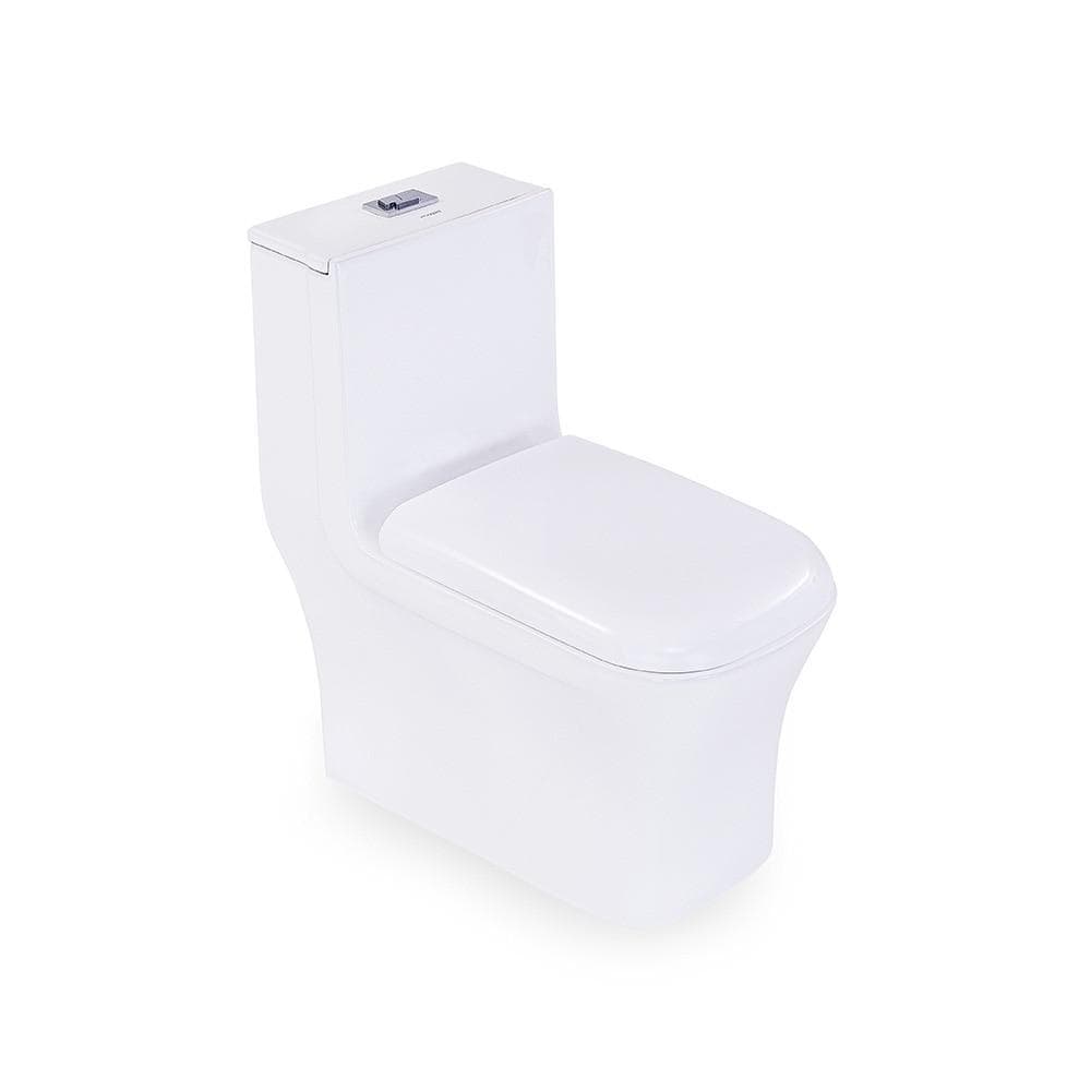 Kit Vaso Sanitário Monobloco Modaza Domus, Duplo Acionamento 3/6 Litros, Branco