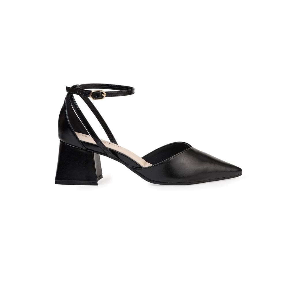 Scarpin Bebecê Salto Bloco com Tiras Minimalista