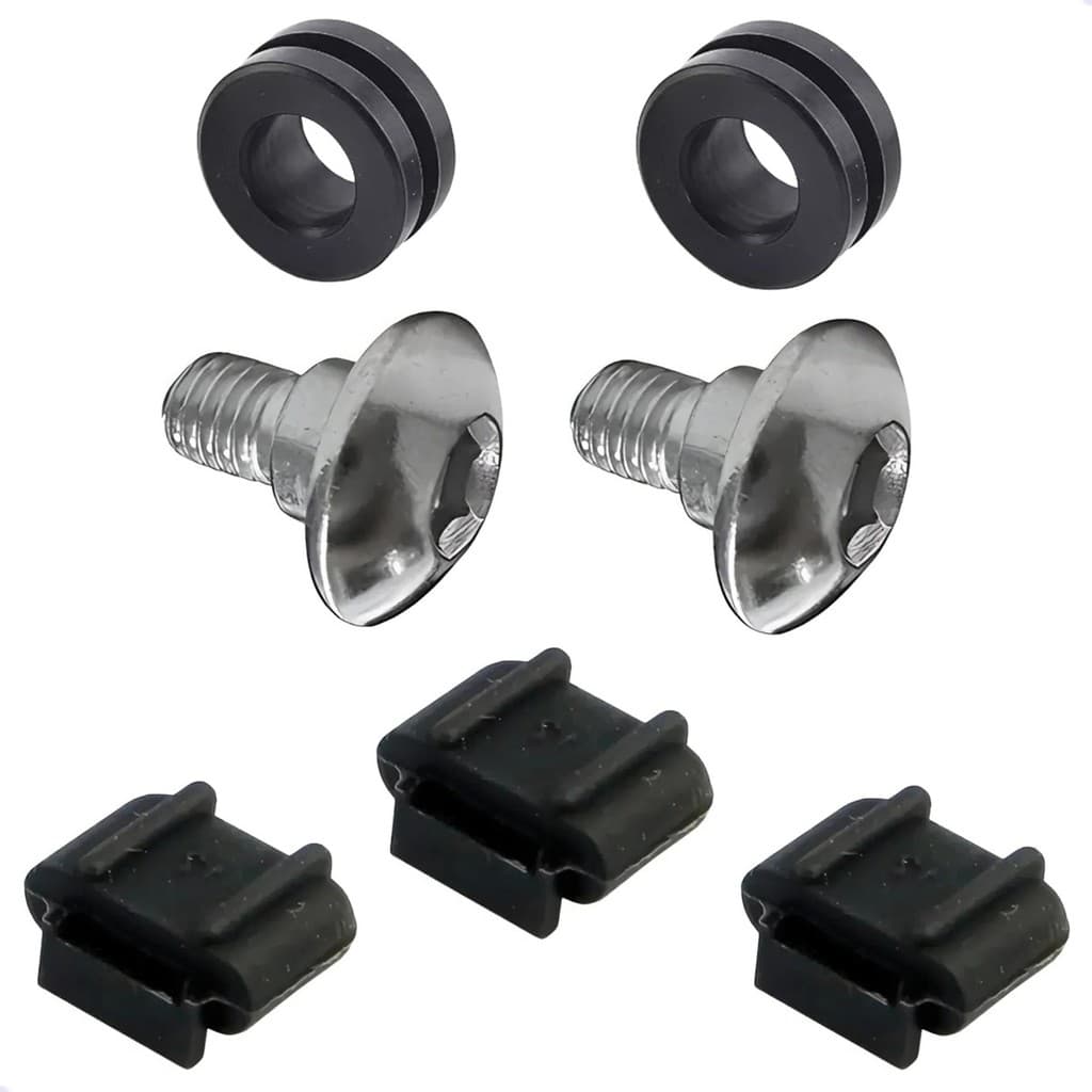 Kit Parafuso Borracha Protetor Escapamento Com 7 Peças Titan 125 / Titan 150 / Titan 160 / Biz 125