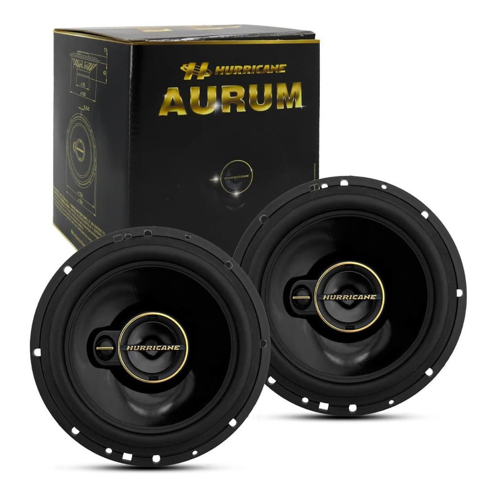 Par Alto Falante Hurricane 6 Pol Aurum 120W RMS Triaxial 4 Ohms Potência e Qualidade de Som