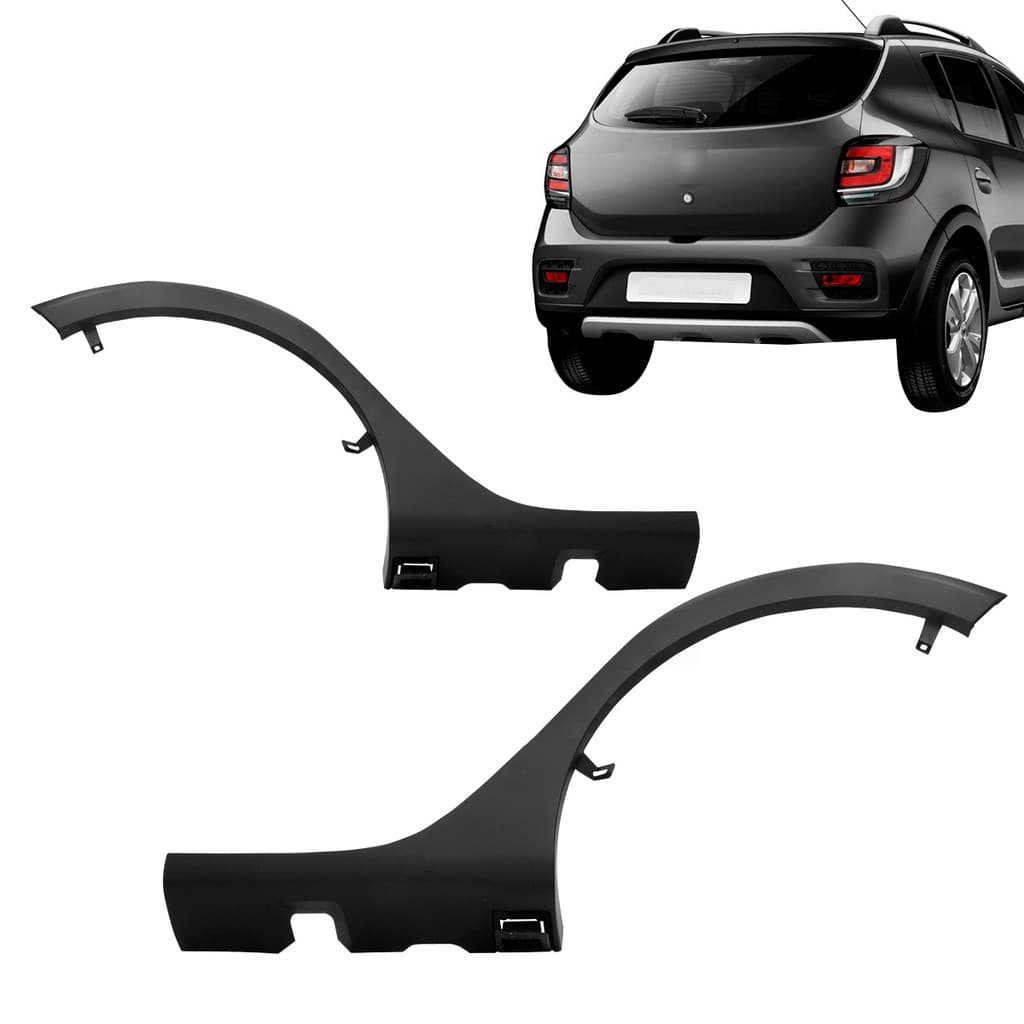 Alargador Paralama Traseiro Sandero Stepway 2014 2015 2016