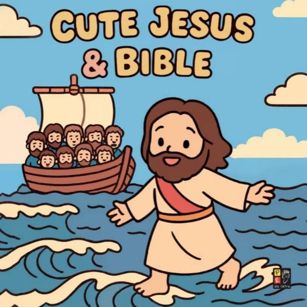Livro de Colorir | Cute Jesus e Bible