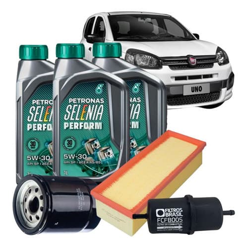 Kit Troca De Oleo Fiat Novo Uno Vivace 1.0 Evo 5w30