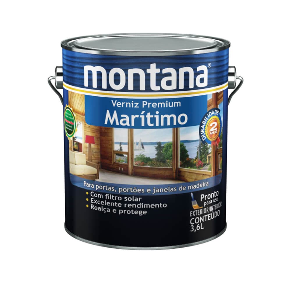 Verniz Marítimo Natural Brilho 3,6L Montana