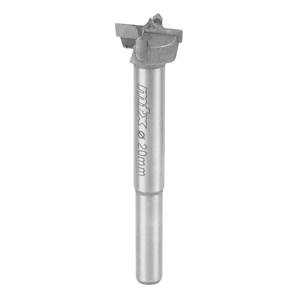 BROCA FRESA FORSTNER, 20MM, ACO RAPIDO, LAMINAS DE METAL RESISTENTE, HASTE CILINDRICA, 1PC // MTX