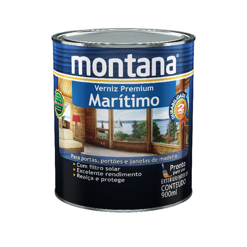 Verniz Marítimo Natural Brilhante 0,9L Montana