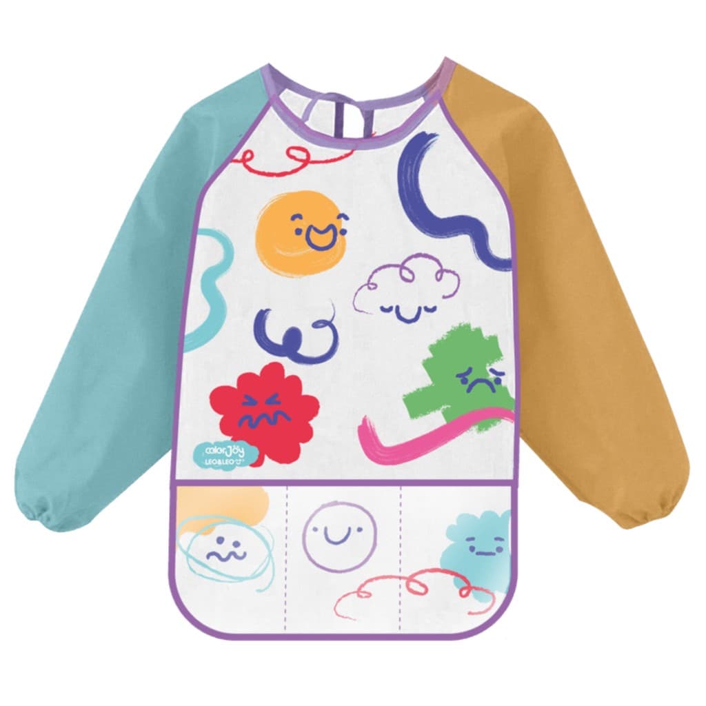Avental Infantil C/ Bolso e Manga Comprida Color Joy Blister C/ 1 und Leo&Leo Leonora - 10142