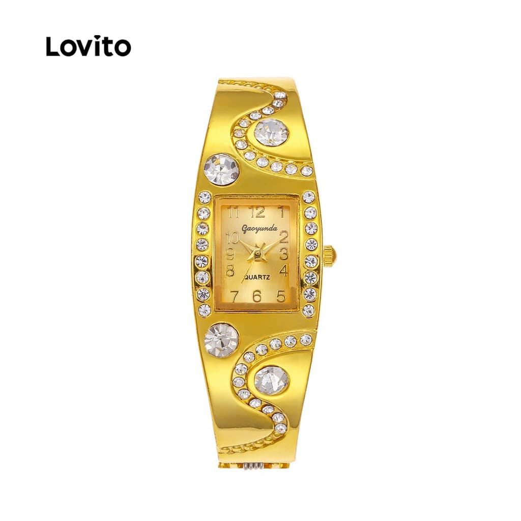 Lovito Relógio Casual de Quartzo com Cristais LFA102290