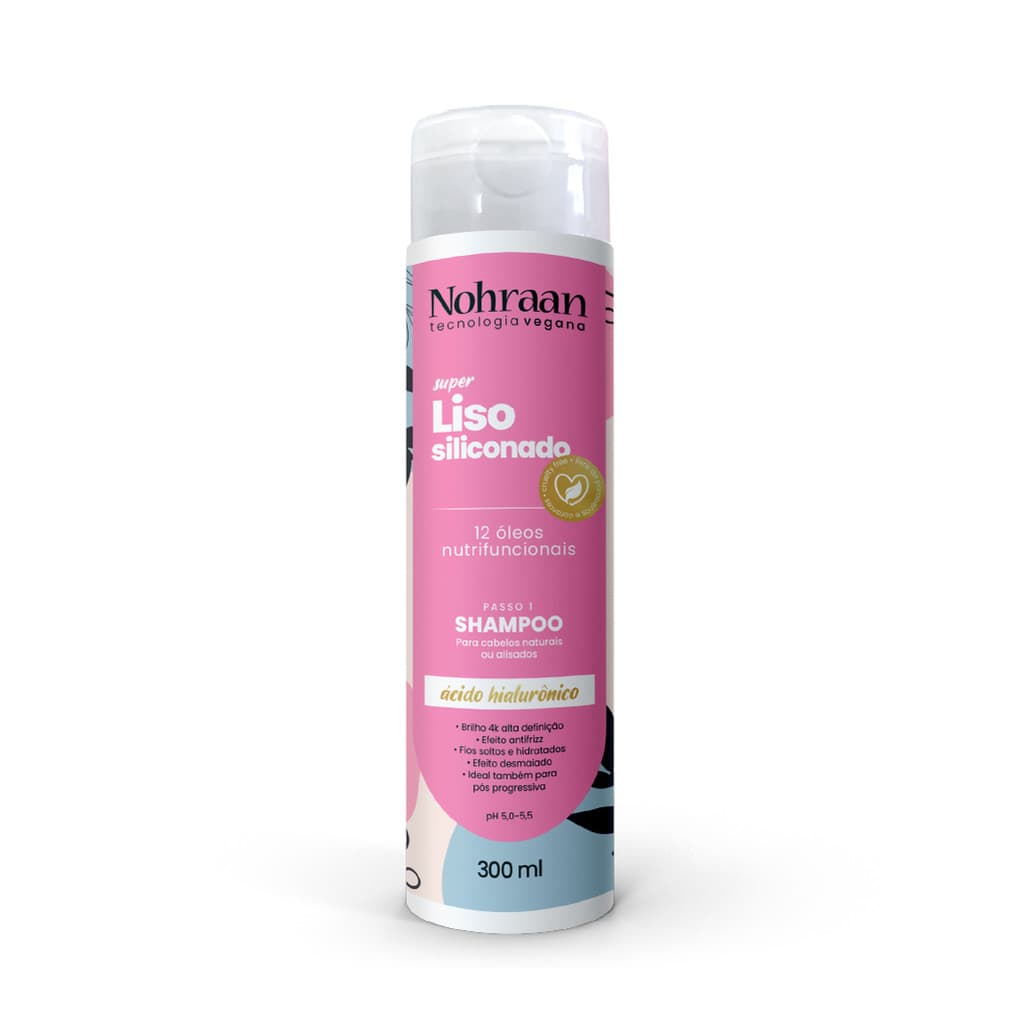 Shampoo Vegano Liso Siliconado | Nohraan – 300ml