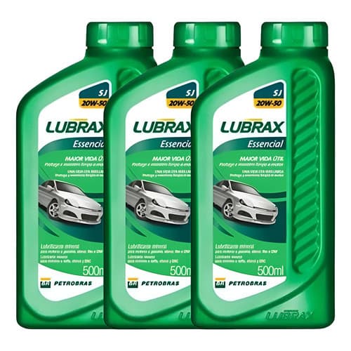 Kit 3l Óleo Lubrificante Mineral Lubrax Essencial Sl 20w50