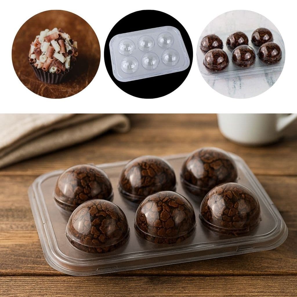 10 EMBALAGEM BLISTER PARA 6 DOCES E BRIGADEIROS BWB 14150 (CHOCO)