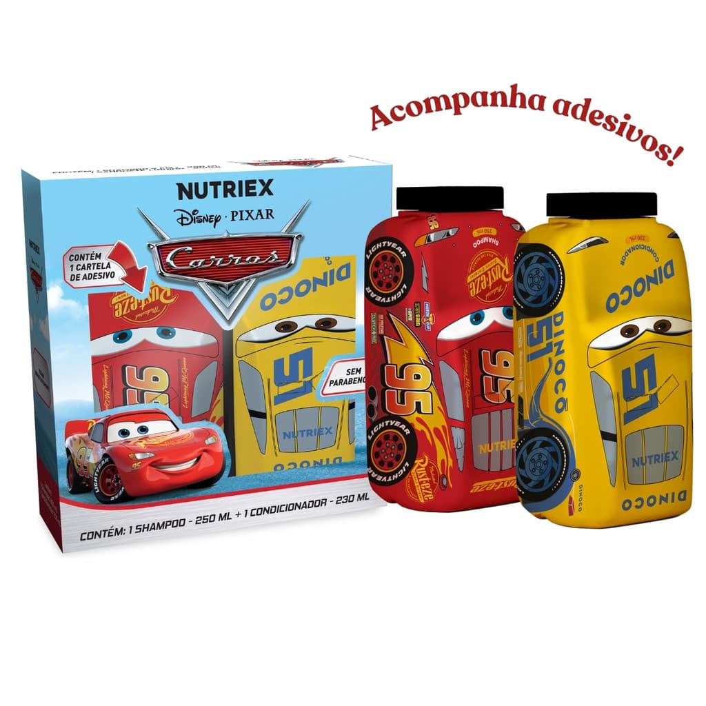 Kit Shampoo E Condicionador Infantil Carros Disney Nutriex