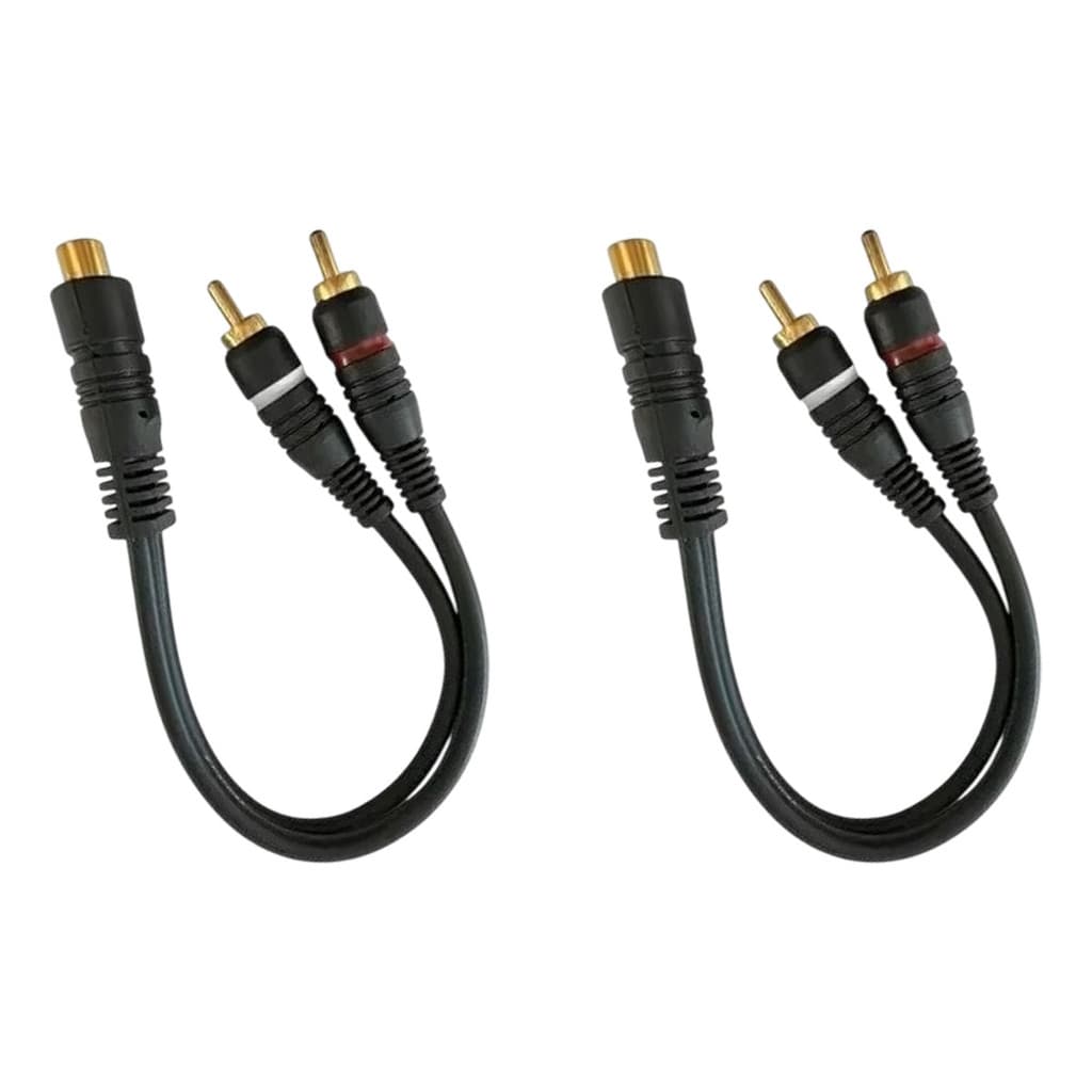 KIT 2 CABO Y RCA PRETO 1F 2M PERMAK OURO PARA SOM AUTOMOTIVO