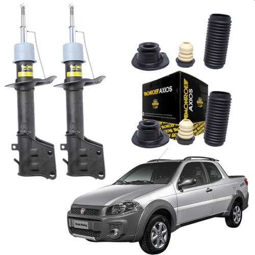 Amortecedor Dianteiro Strada 2001 Até 2020 palio siena 2000/2016 2001 2002 2003 2004 2005 2006 original Monroe+kit Axios