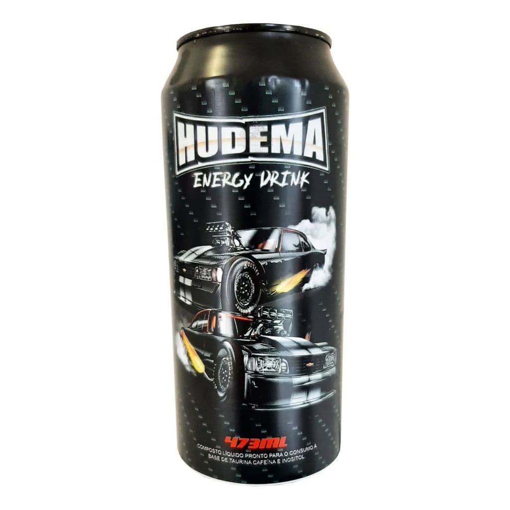 Energético Hudema Energy Drink 473 ml Edição Limitada Lata Black 2 Opalas