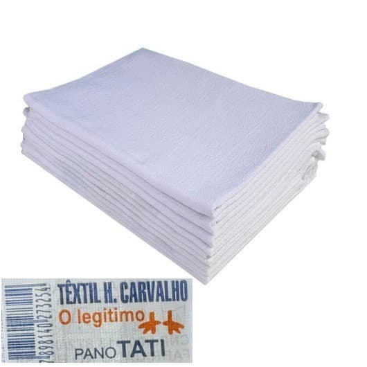 Pano De Prato Branco O Legitimo Kit Com 1, 5 e 10 Peças
