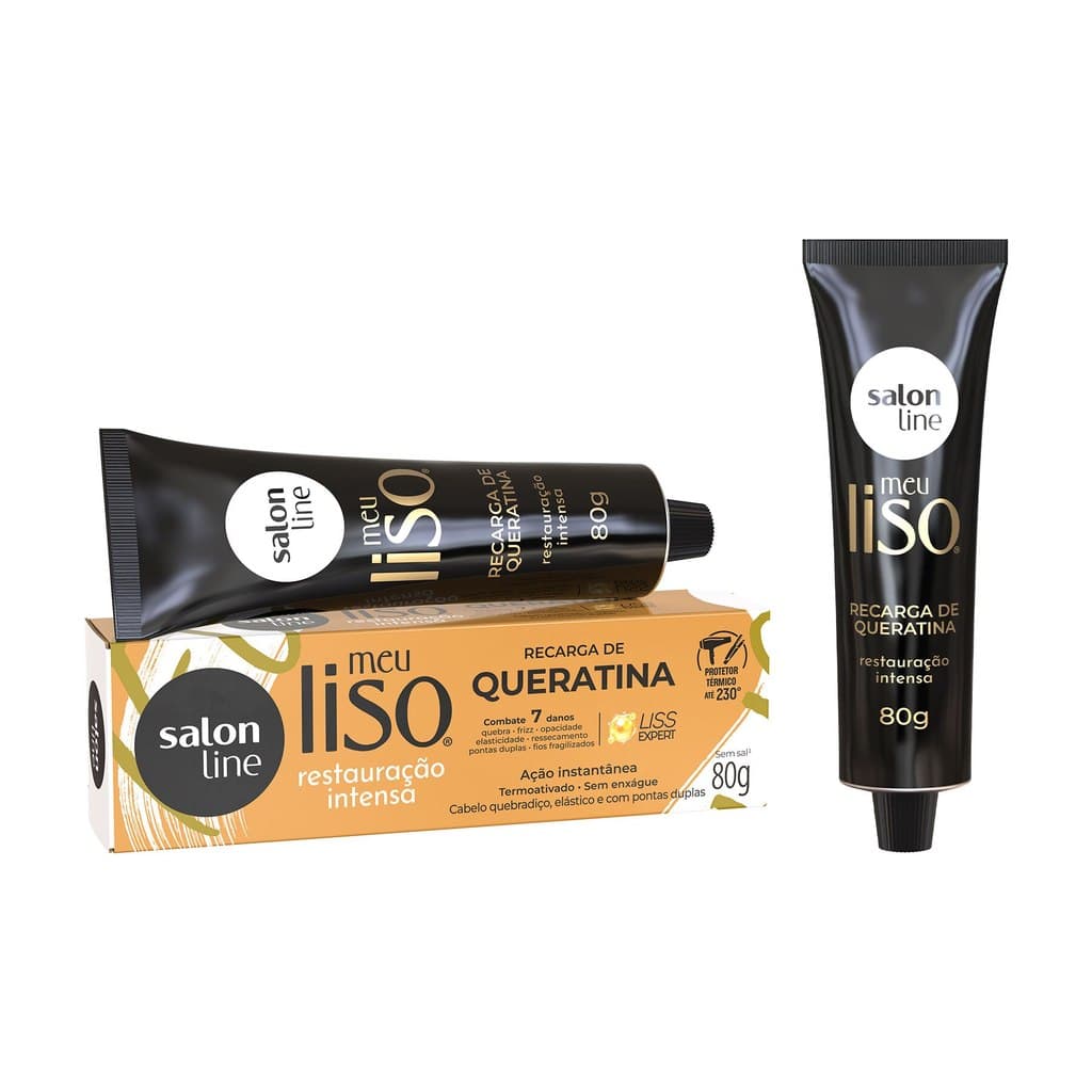 Kit 2 Recargas de Queratina Meu Liso Restauração Intensa