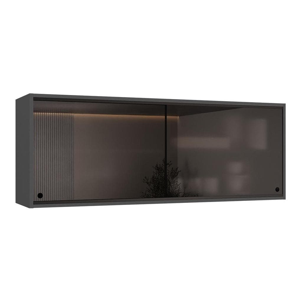 Armário de Cozinha Aéreo com 2 Portas de Vidro 120cm Milano Multimóveis MP2391
