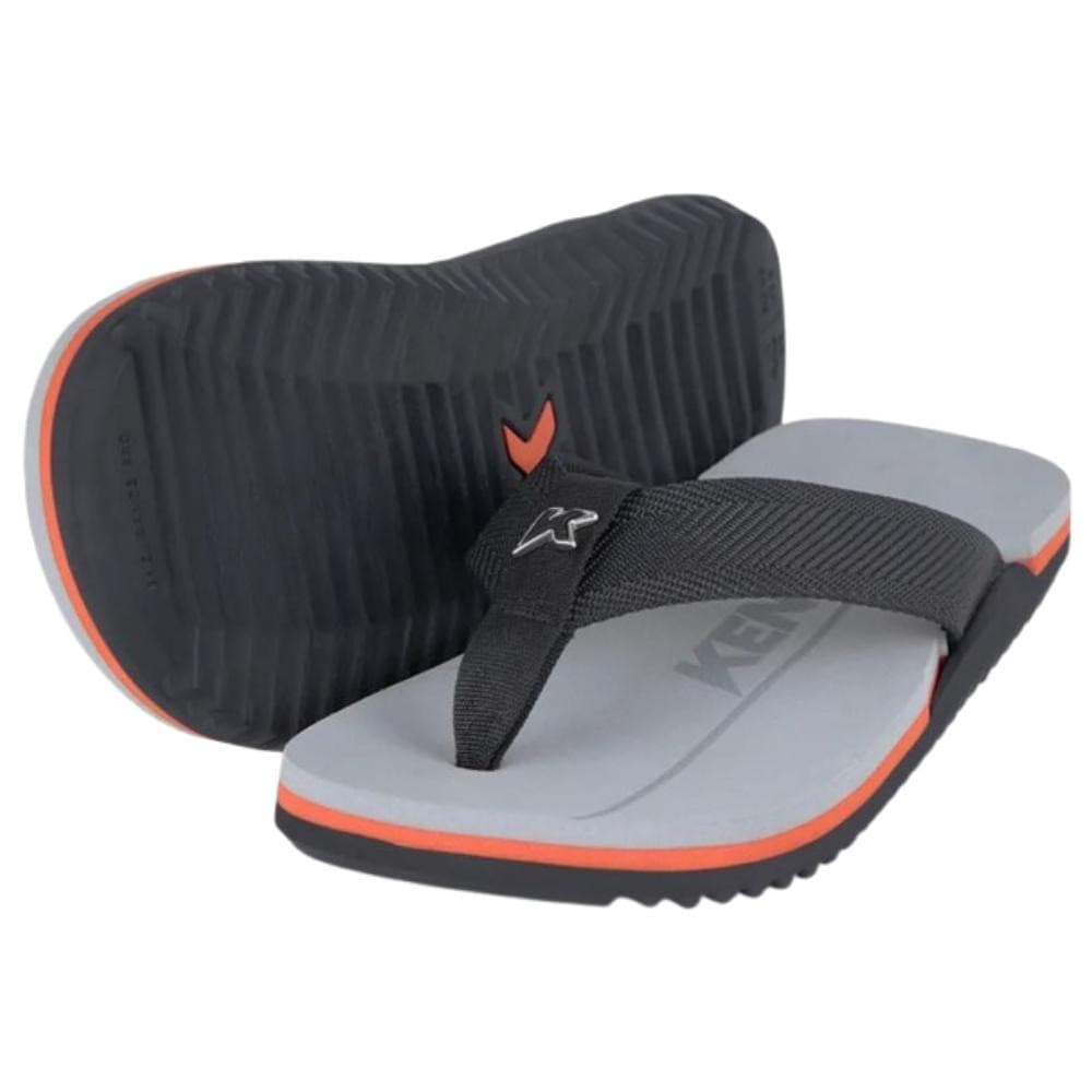Sandália Kenner Nk6 Pro Poliéster Preto/Laranja/Cinza