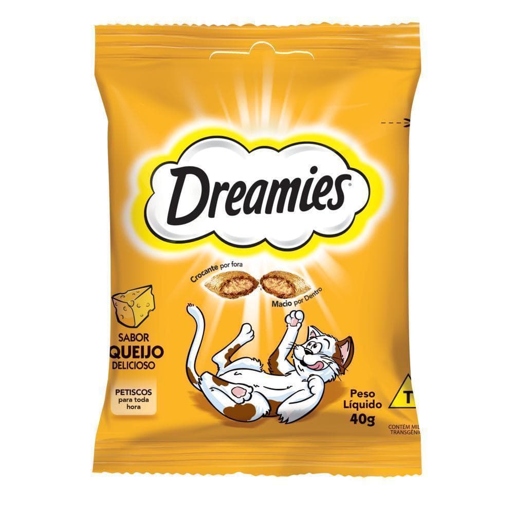 Petisco Dreamies Sabor Queijo Delicioso Gatos Adultos 40g
